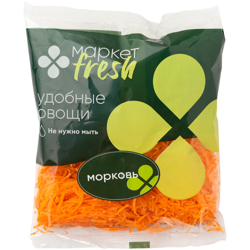 Морковь свежая очищенная нарезанная Маркет Fresh, 200г