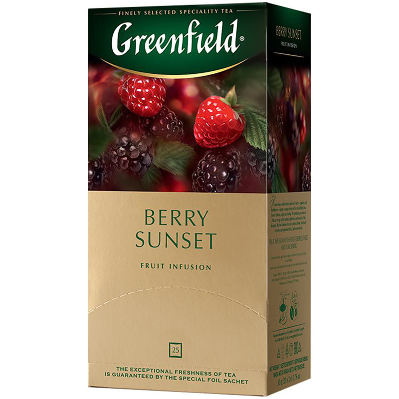 Напиток чайный Greenfield Берри сансет фруктовый лесные ягоды в пакетиках, 25х2г — фото 1