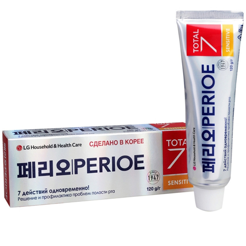 Зубная паста Perioe Total 7 Sensitive комплексного действия, 120г — фото 2