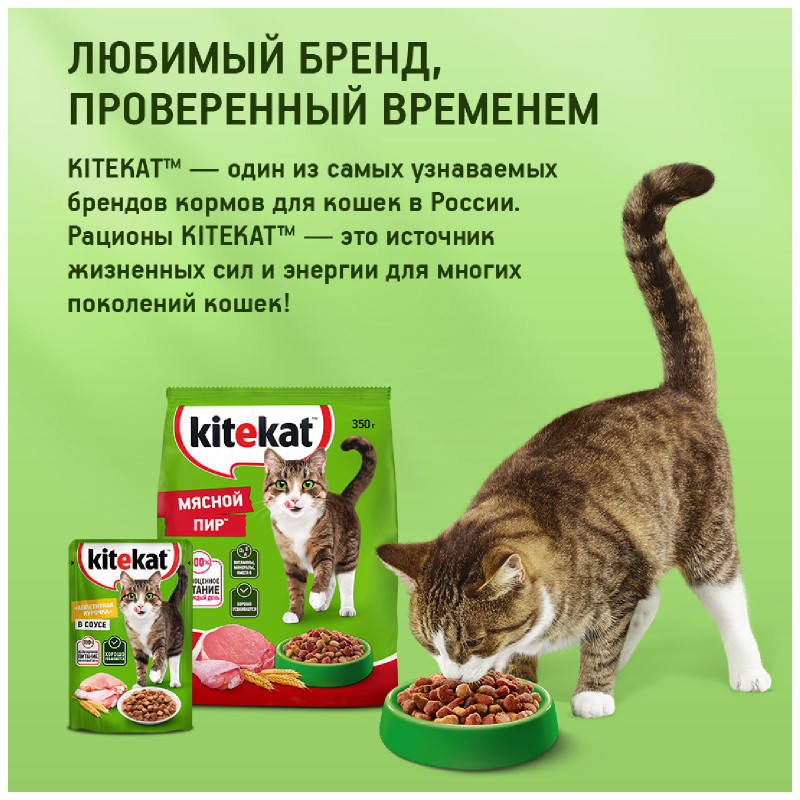 Сухой корм Kitekat полнорационный для взрослых кошек Курочка Аппетитная, 800г — фото 5