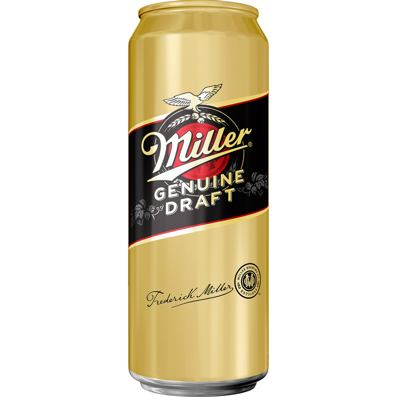 Напиток пивной Miller Дженюин драфт 4.7%, 450мл