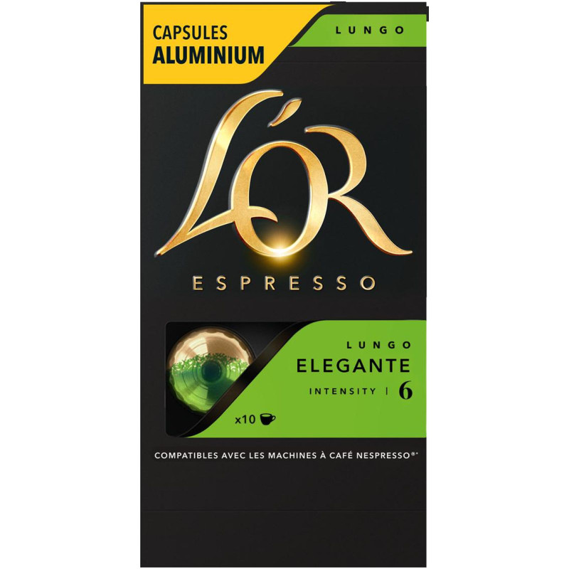 Кофе в капсулах L'or Espresso Lungo Elegante натуральный жареный молотый, 10x5.2г