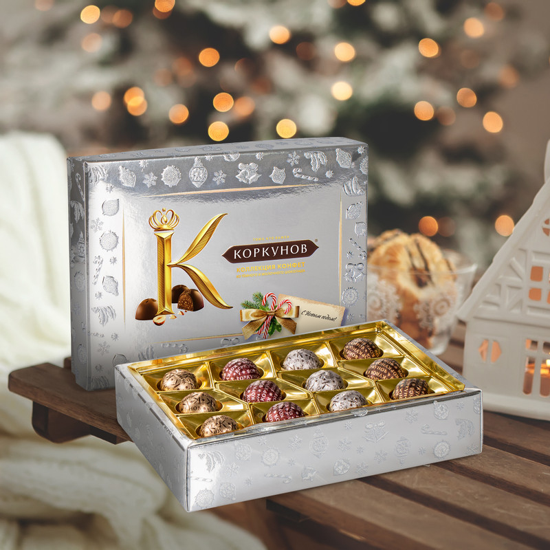Конфеты Коркунов шоколадные ассорти из молочного и тёмного шоколада, 110г — фото 2