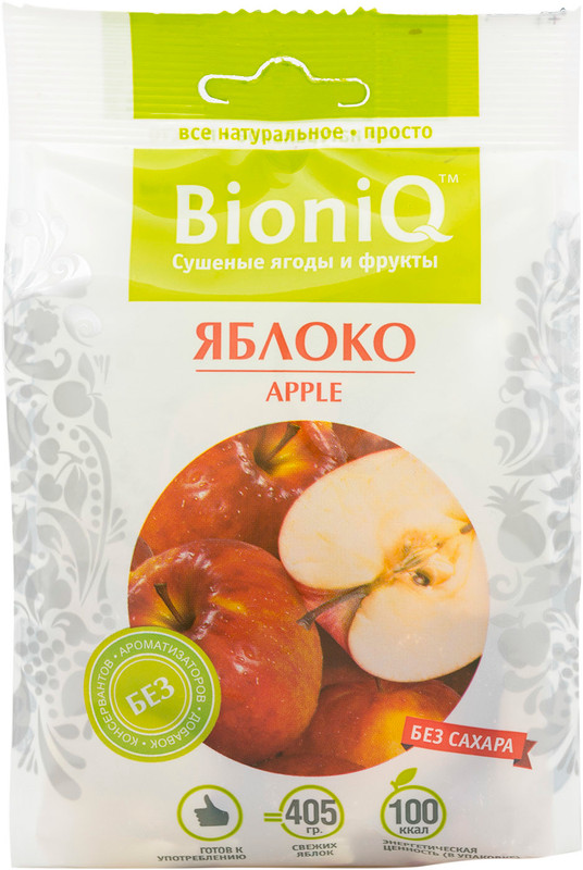 Яблоко BioniQ измельчённое сушёное, 50г — фото 1