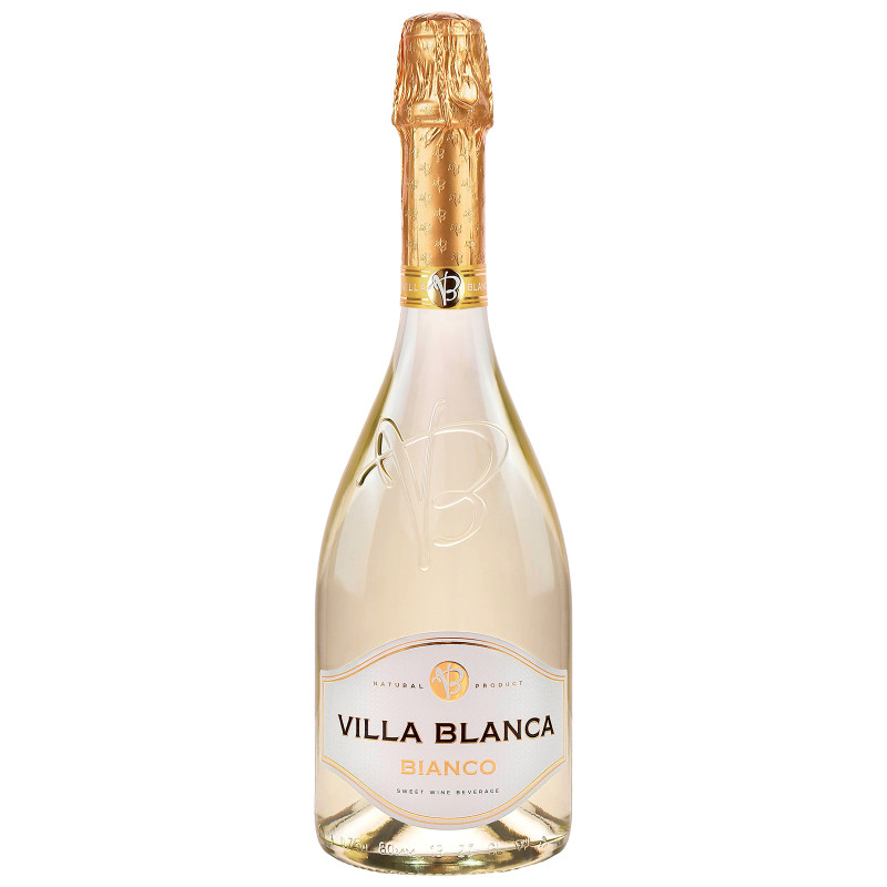 Напиток винный Villa Blanca Bianco белый полусладкий 7.5% газированный, 750мл