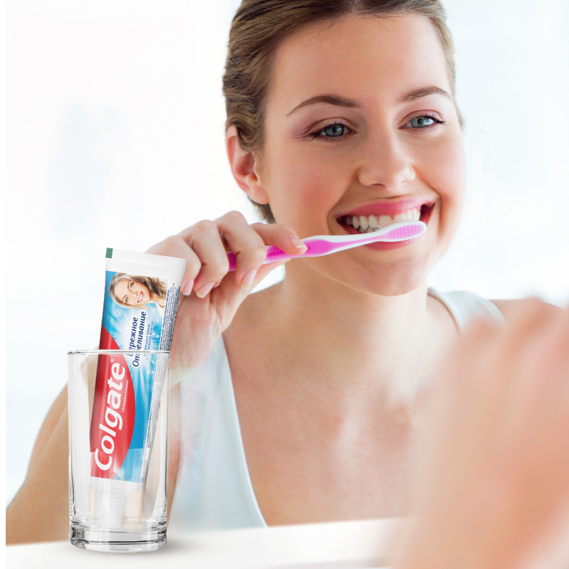 Зубная паста Colgate Бережное отбеливание с фтором и кальцием, 50мл — фото 6
