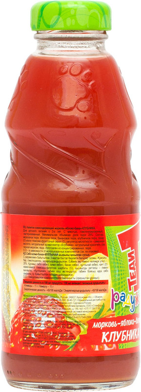 Напиток сокосодержащий Теди Радужный морковь-банан-яблоко-клубника, 300мл — фото 1