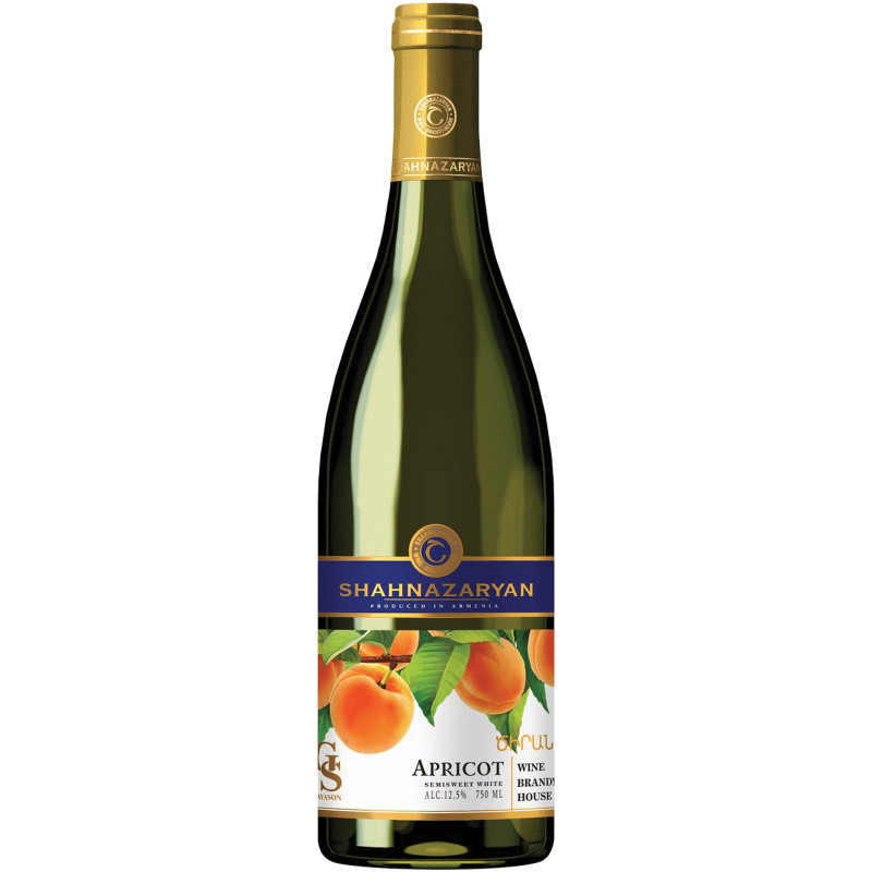 Вино плодовое Shahnazarya Apricot белое полусладкое 12.5%, 750мл