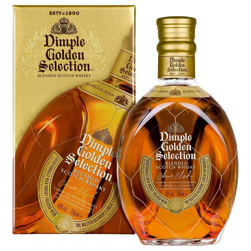 Виски Dimple Голден Селекшн шотландский купажированный 40% в подарочной упаковке, 700мл — фото 1