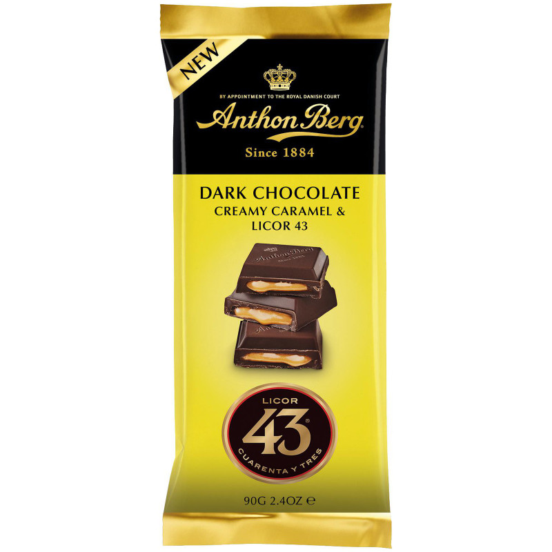 Шоколад тёмный Anthon Berg Licor 43 с ликёром, 90г
