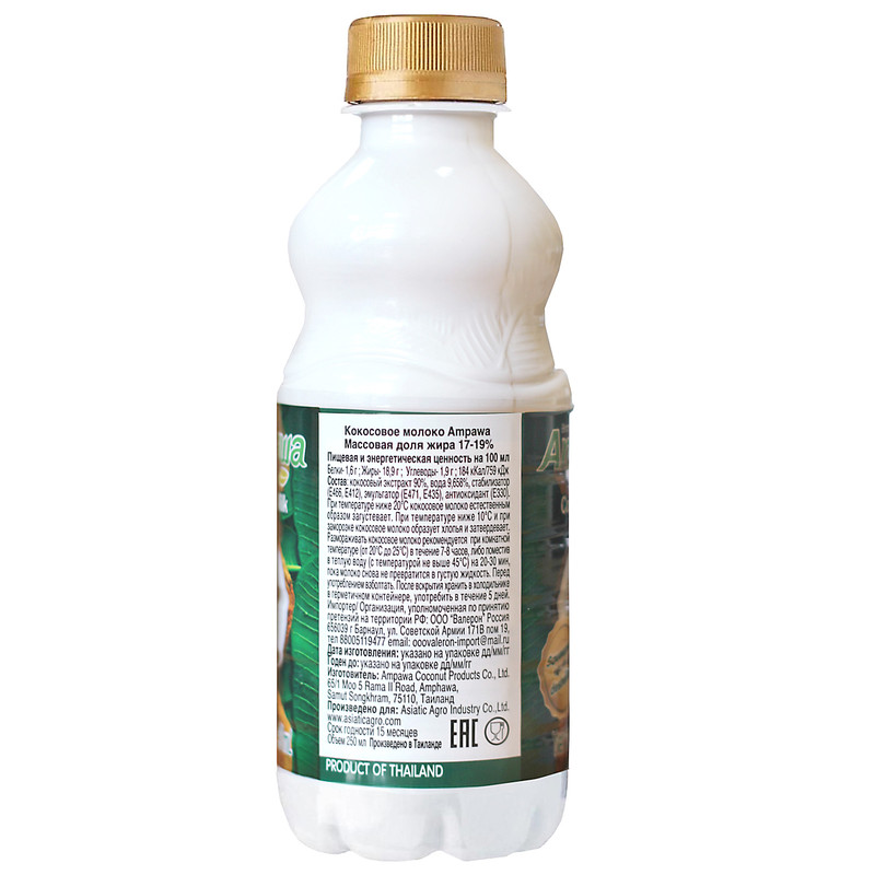 Молоко кокосовое Ampawa 17-19%, 250г — фото 1