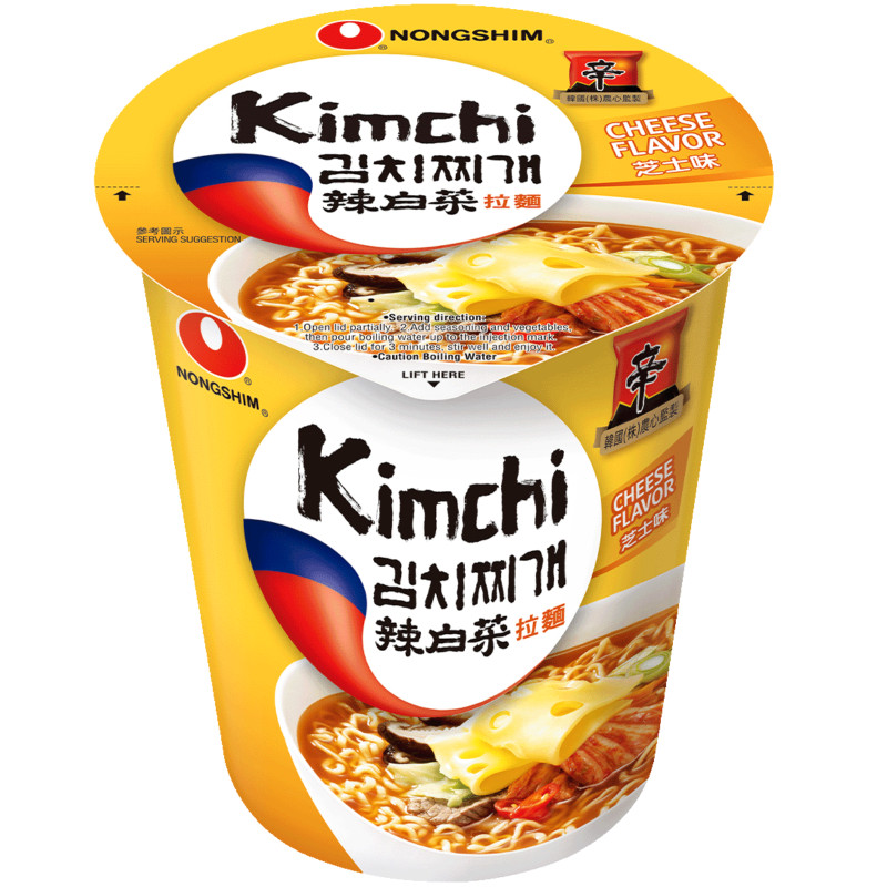 Лапша Nongshim Кимчи Рамен с сырным вкусом быстрого приготовления, 70г