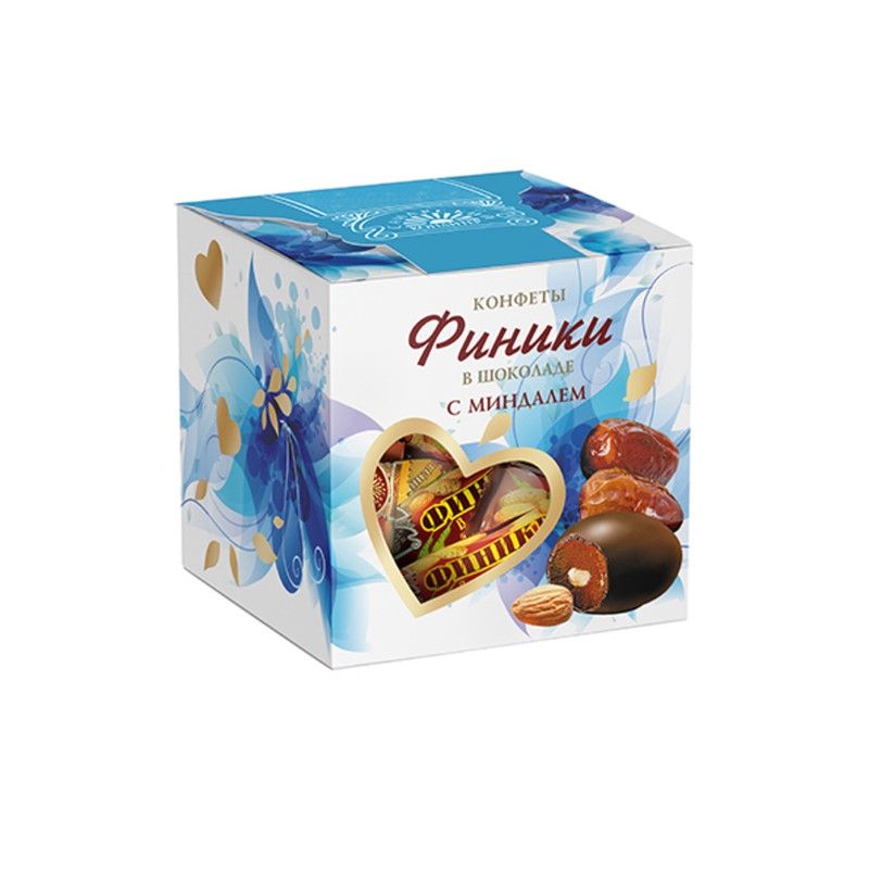 Конфеты Самарский Кондитер Финики в шоколаде с миндалём, 205г