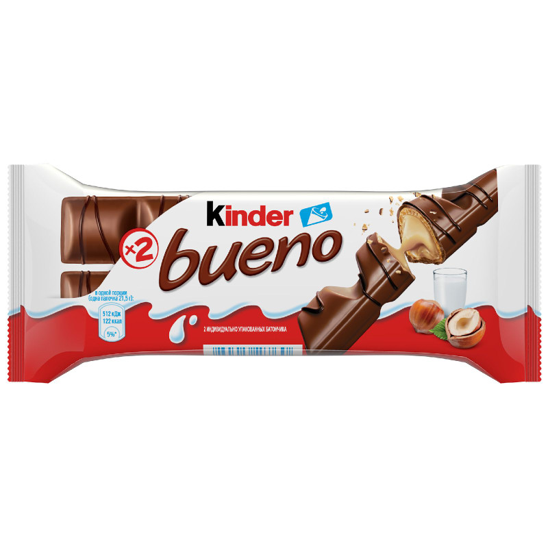 Батончик Kinder Bueno, 43г