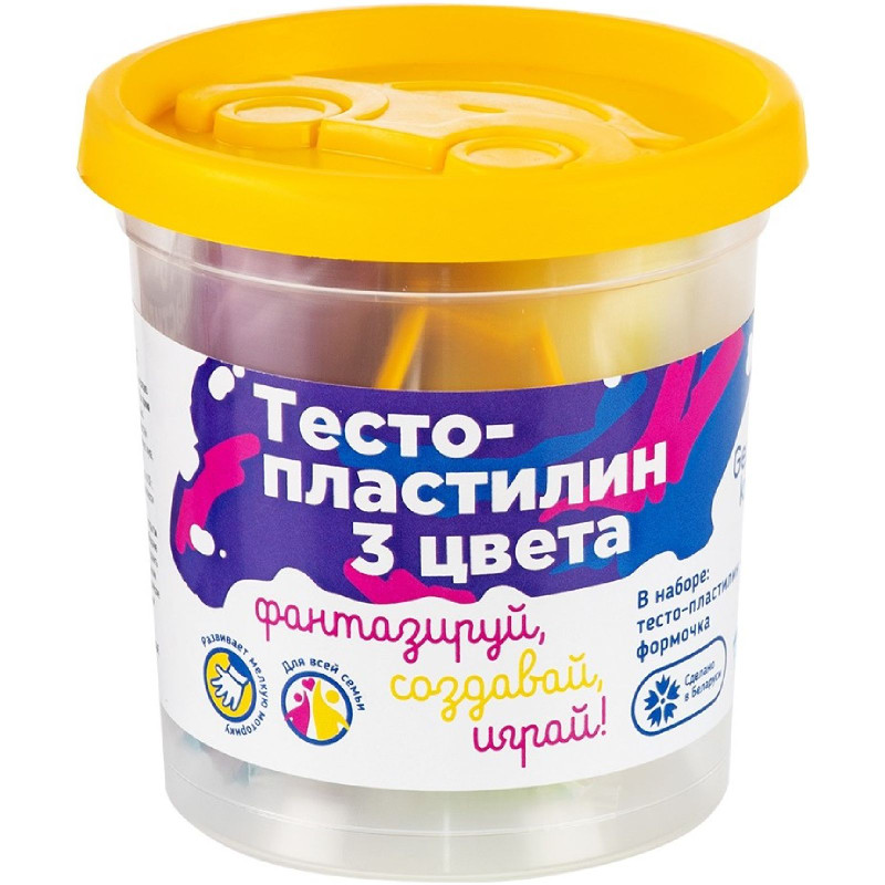Тесто-пластилин Genio Kids 3 цвета для детской лепки TA1047 — фото 1