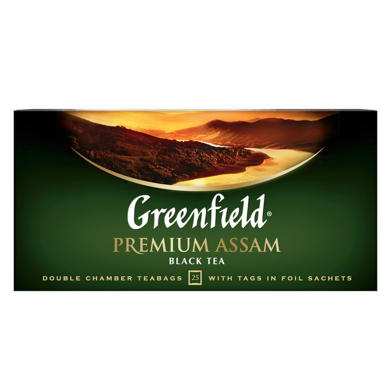 Чай Greenfield Ассам чёрный индийский в пакетиках, 25х2г