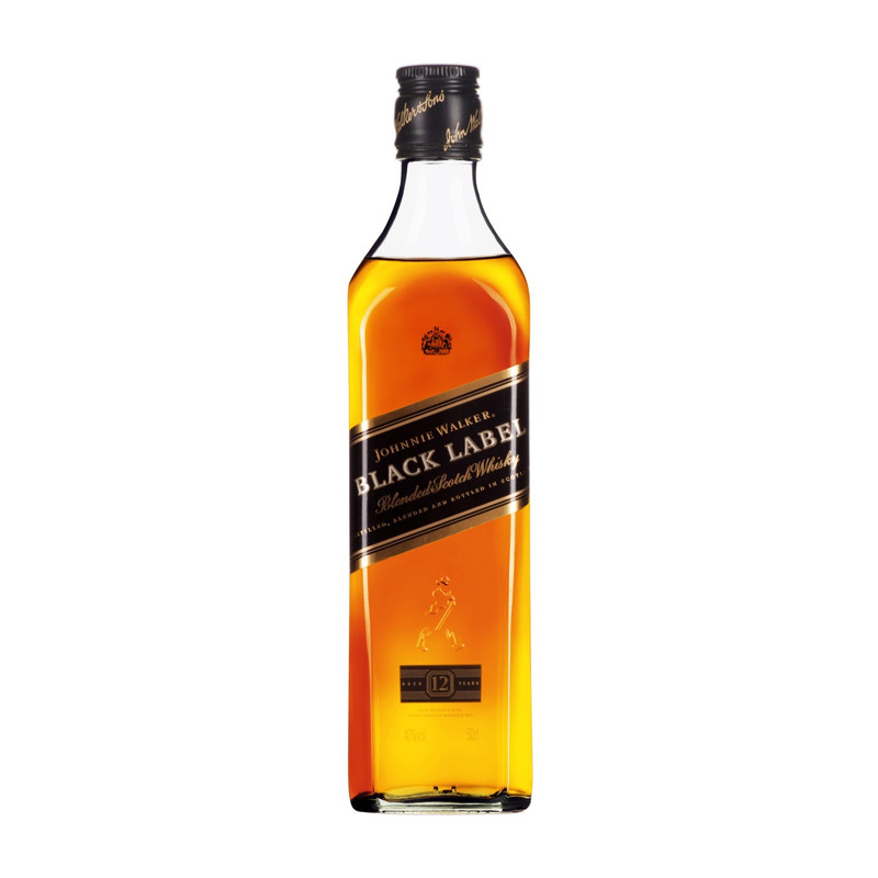 Виски Johnnie Walker Блэк Лейбл 12-летний 40% в подарочной упаковке, 500мл