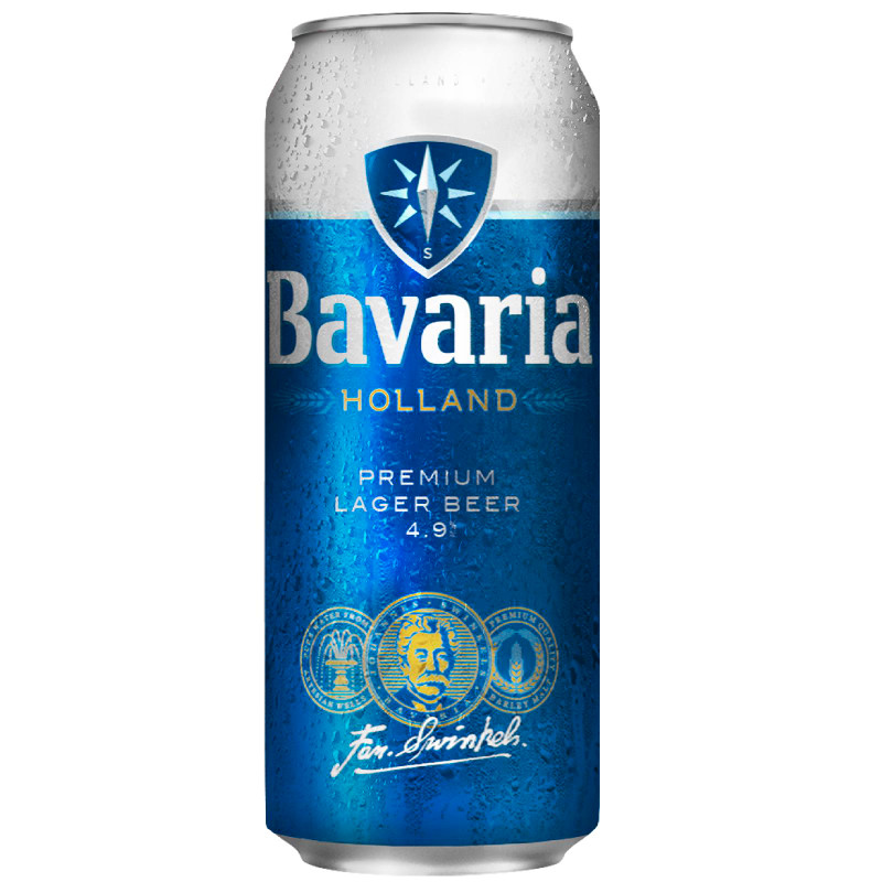 Пиво Bavaria Premium светлое фильтрованное 4.9%, 450мл