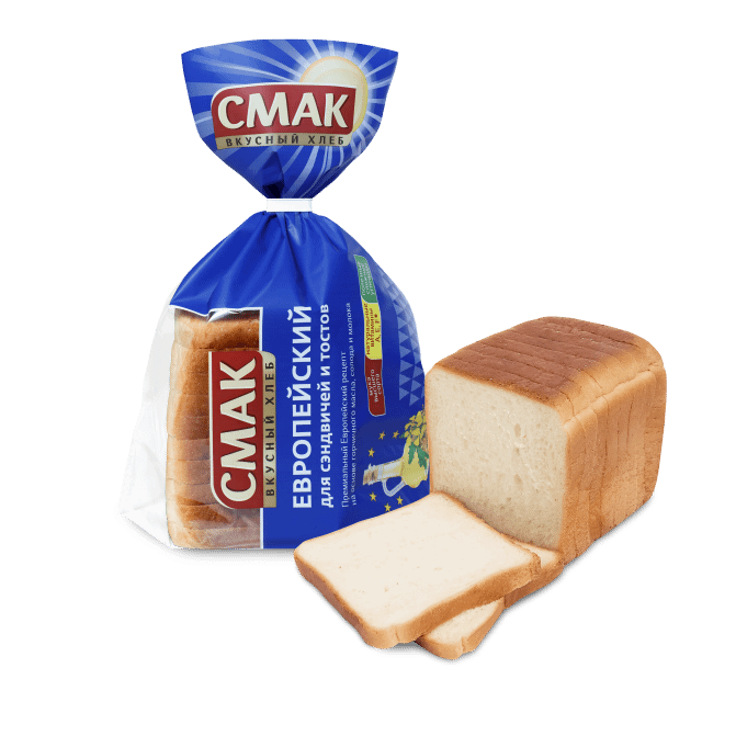 Хлеб Смак Европейский формовой для тостов в нарезке, 275г