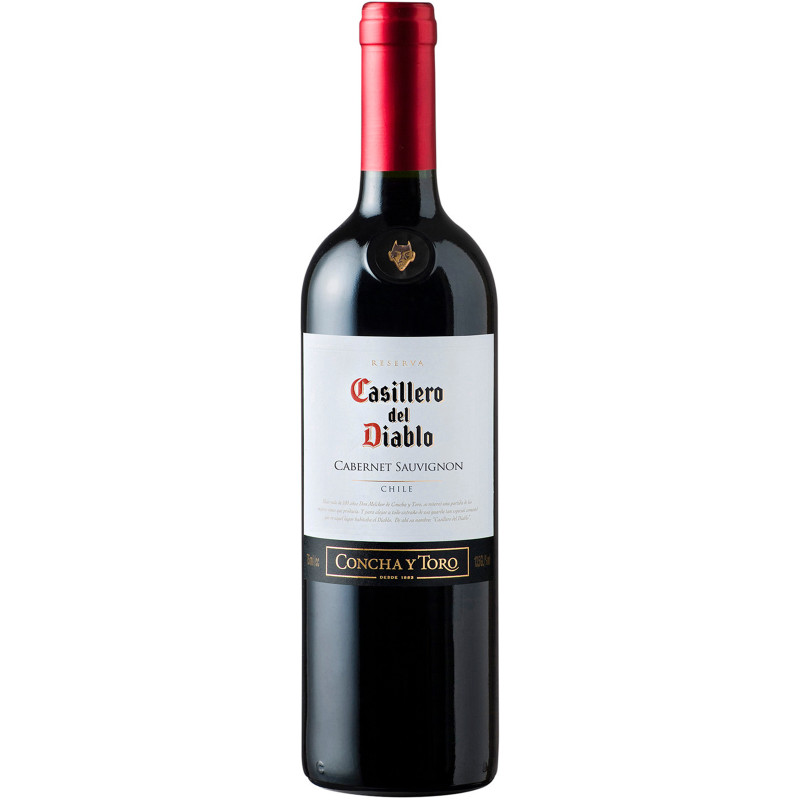 Вино Casillero del Diablo Cabernet Sauvignon Reserva красное сухое 13.5%, 750мл
