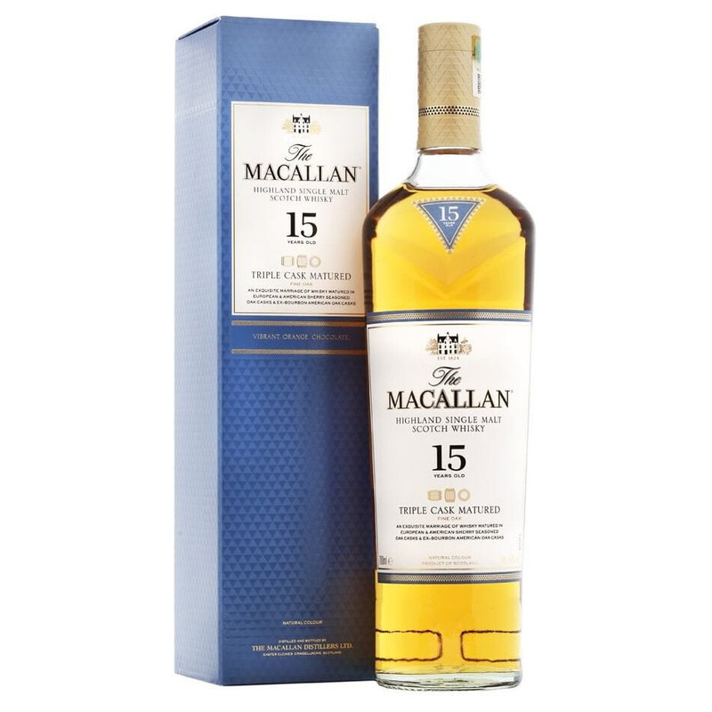 Виски Macallan Трипл Каск Мэйчурд 15-летний 43% в подарочной упаковке, 700мл — фото 1