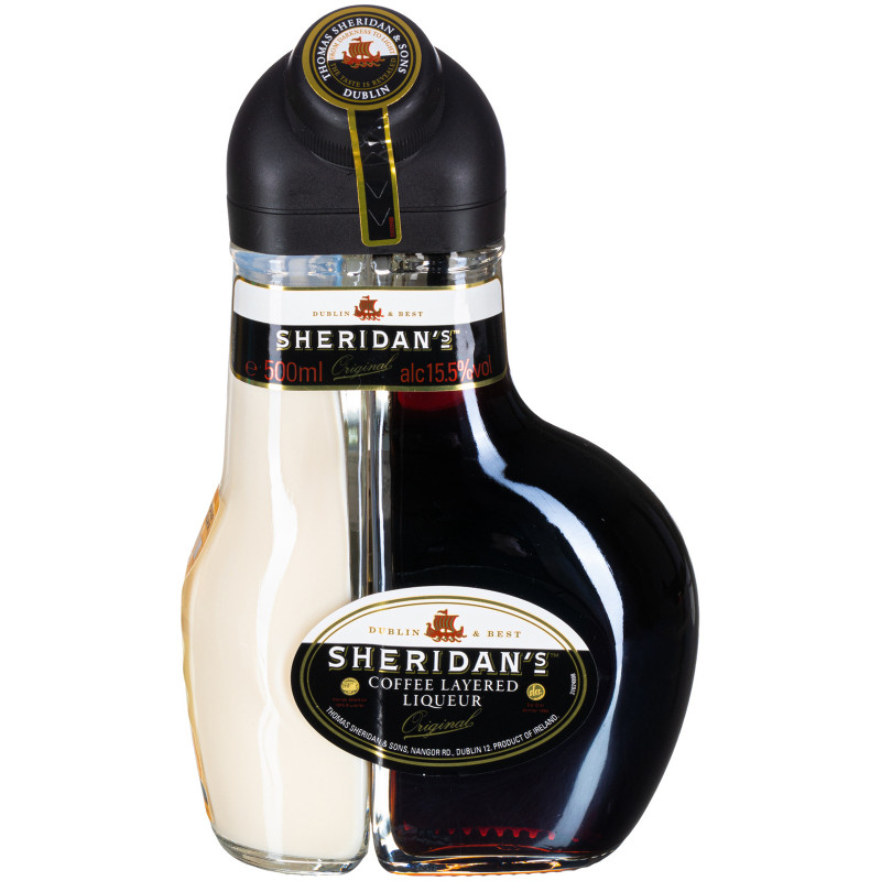 Ликёр Sheridan's Coffee Layered Liqueur двухслойный со вкусом кофе 15.5%, 500мл