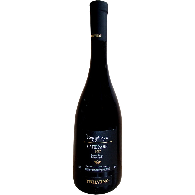 Вино Tbilvino Saperavi красное сухое 12%, 750мл