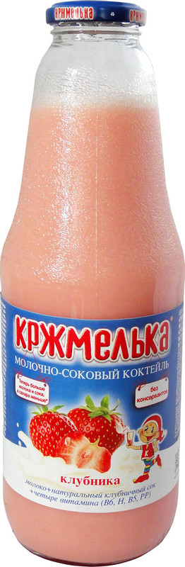 Коктейль молочно-соковый Кржмелька клубника 0.01%, 1.03л — фото 2