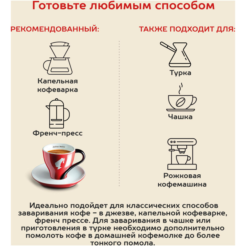 Кофе Julius Meinl Президент натуральный молотый жареный, 220г — фото 4