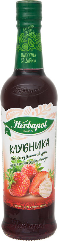 Сироп Herbapol со вкусом клубники, 420мл