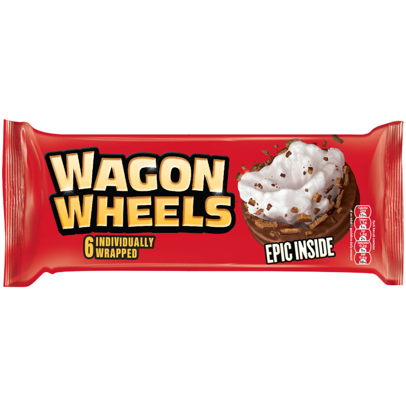 Печенье Wagon Wheels с суфле c ароматом шоколада покрытое глазурью, 220г