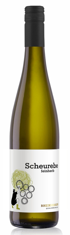 Вино Scheurebe Feinherb сортовое белое полусухое 10.5%, 750мл — фото 2