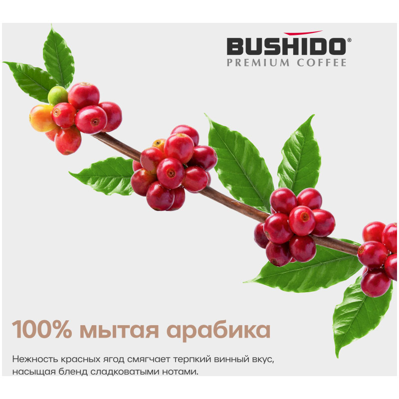 Кофе Bushido Red Katana натуральный растворимый сублимированный, 100г — фото 6