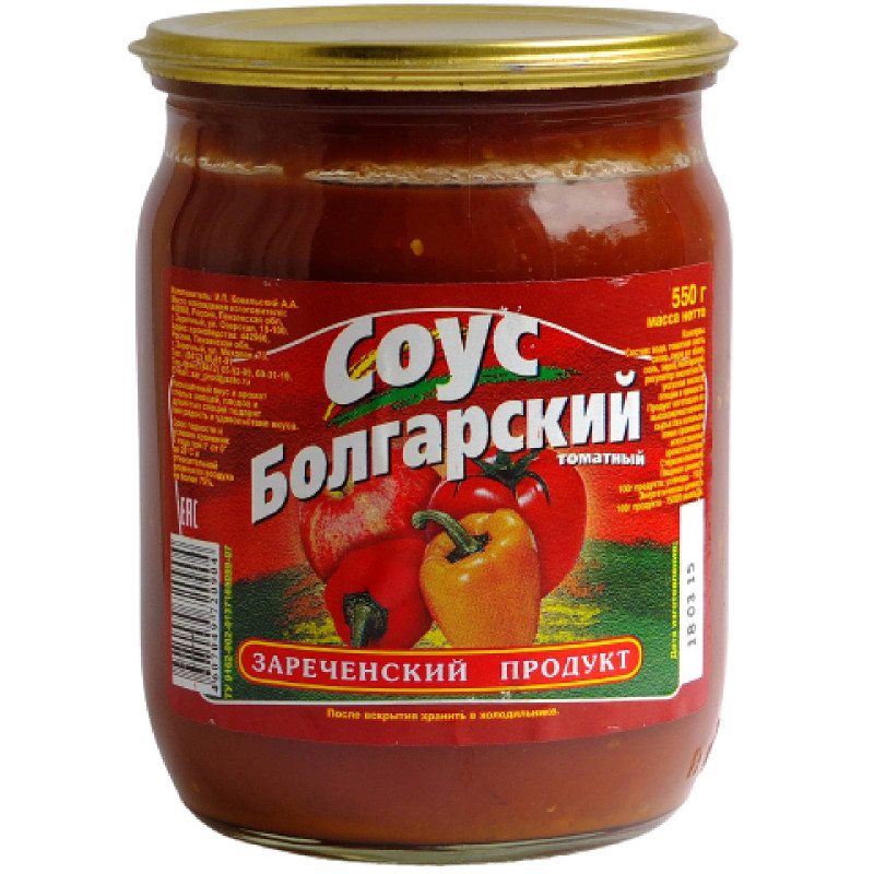 Соус Зареченский продукт Болгарский, 550г