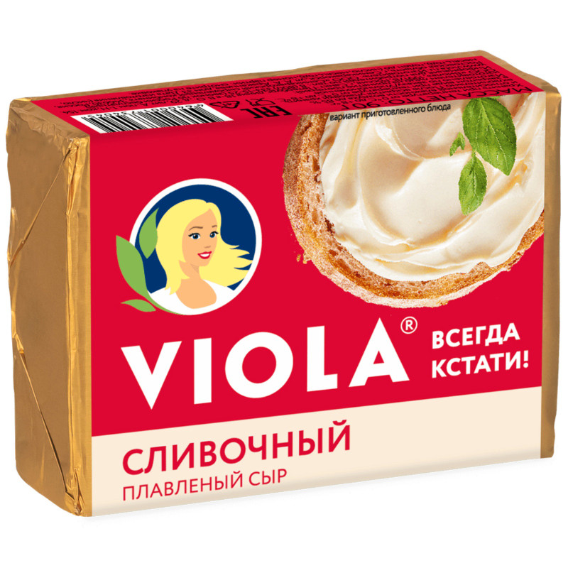 Сыр Viola Сливочный плавленый 55%, 90г