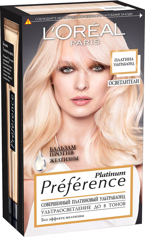 Краска для волос L'Oreal Paris Platinum Preference платина ультраблонд 40, 180мл