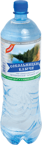 Вода артезианская Сокольницкие Ключи питьевая негазированная, 1.5л