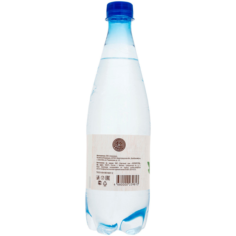 Вода артезианская природная питьевая 1 категории газированная Маркет Перекрёсток, 600мл — фото 2