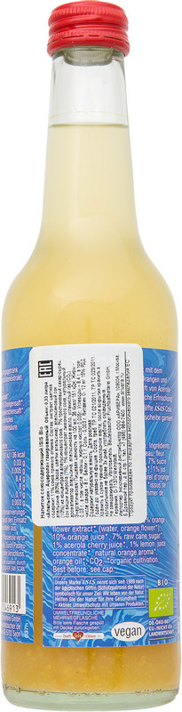 Напиток сокосодержащий Isis Bio апельсин-ацерола газированный, 330мл — фото 1