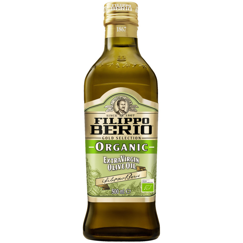 Масло оливковое Filippo Berio Extra Virgin Organic нерафинированное, 500мл