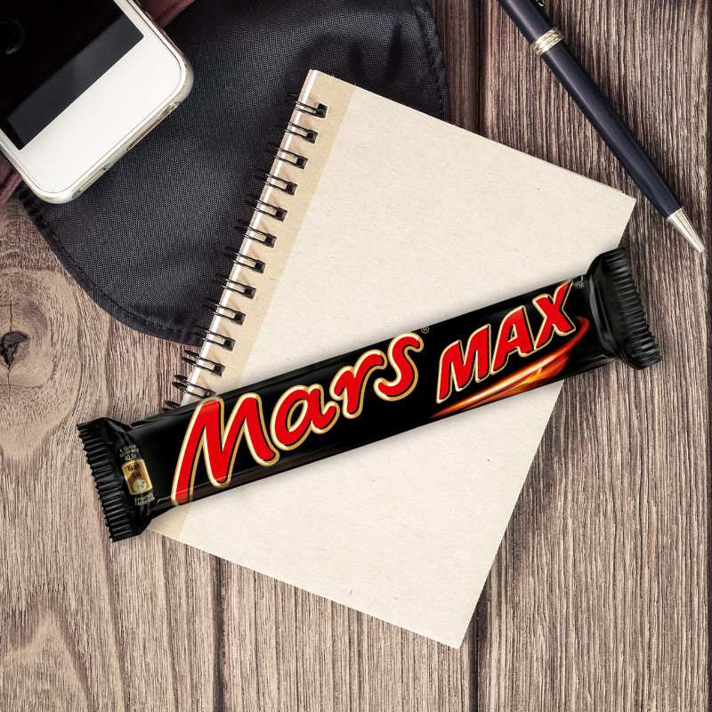 Батончик шоколадный Mars Max с нугой и карамелью в молочном шоколаде, 81г — фото 4