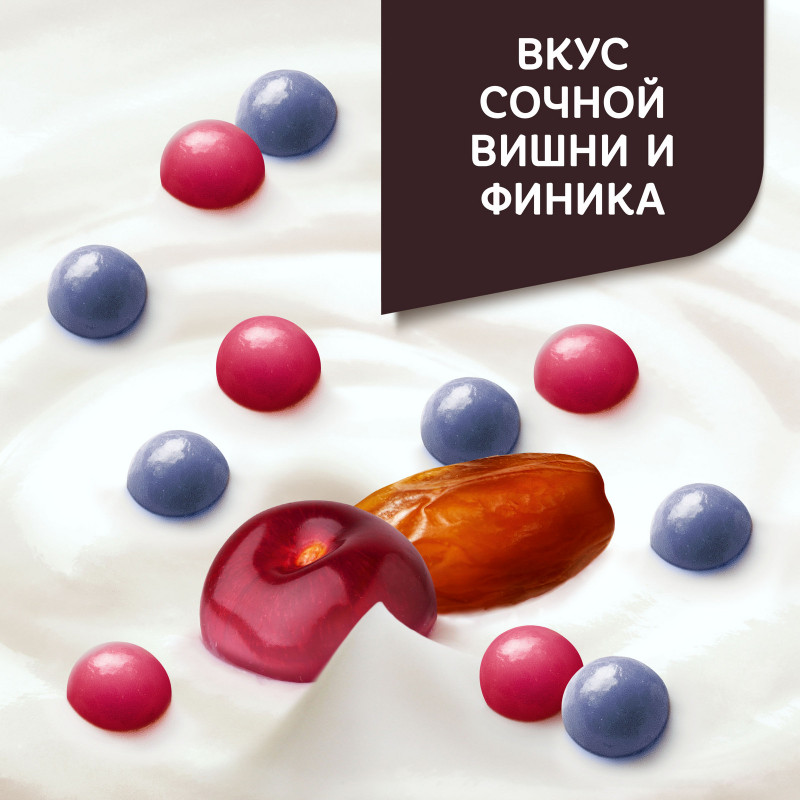 Йогурт Даниссимо Фантазия белая глазурь со вкусом вишни и финика 6.9%, 105г — фото 3