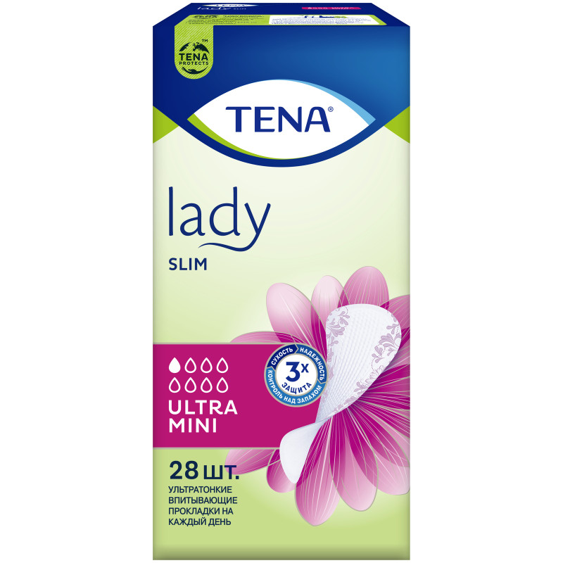 Прокладки Tena Lady Slim Ultra Mini урологические, 28шт — фото 1
