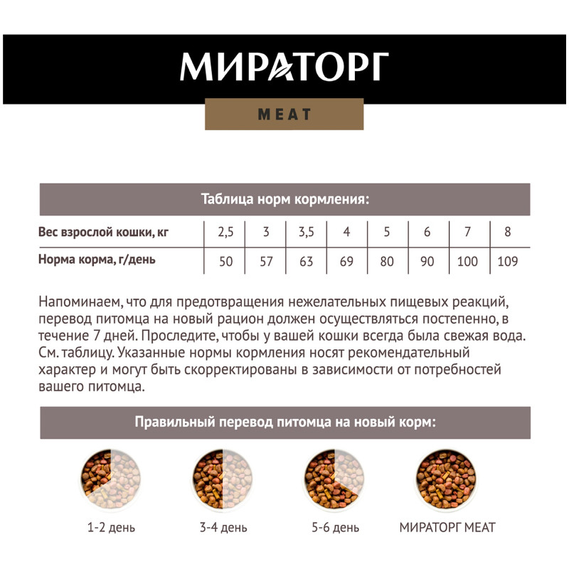 Сухой корм Mirat Meat для кошек ягненок, 1.5кг — фото 5