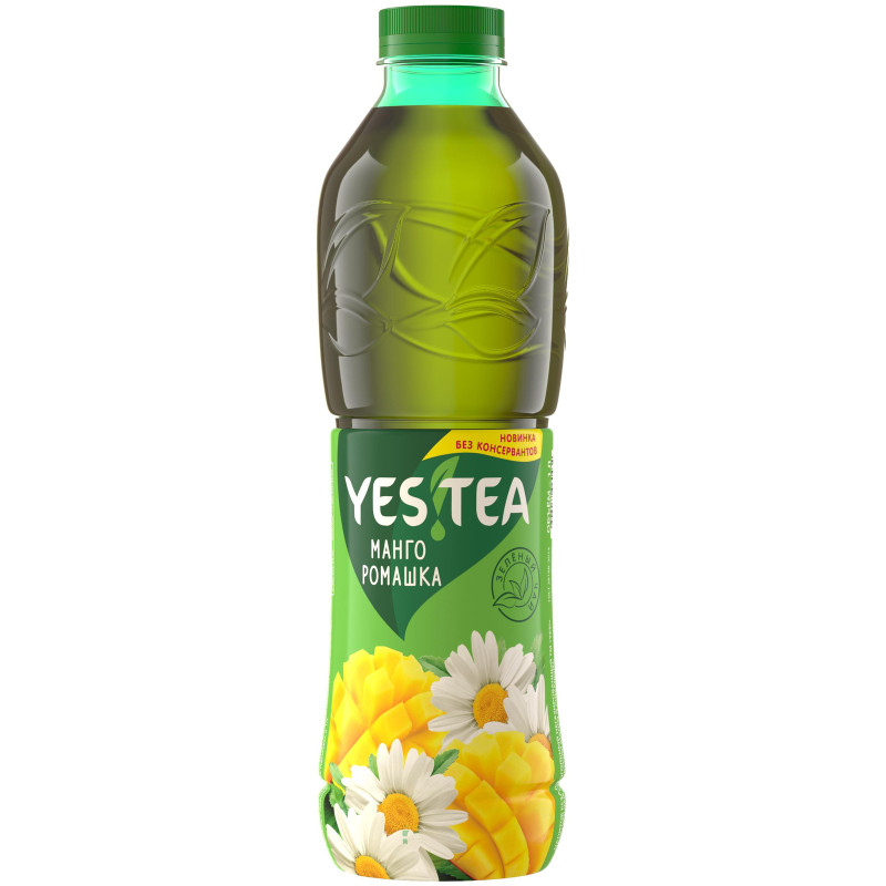 Напиток безалкогольный Yes! Зелёный чай со вкусом манго и ромашки негазированный, 1л