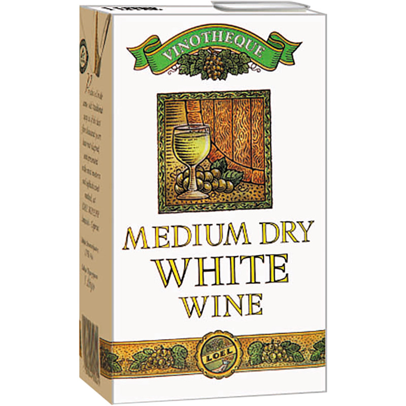 Вино Medium Dru White белое полусухое 11%, 1л