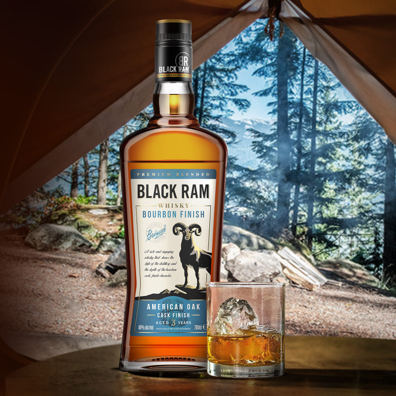 Виски Black Ram Bourbon Finish 3-летний 40%, 700мл — фото 2