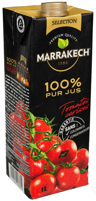 Сок Marrakech из томатов черри прямого отжима с солью, 1л — фото 1