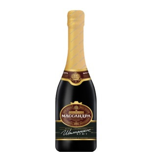 Шампанское Массандра Крымское белое сухое 10.5%, 750мл