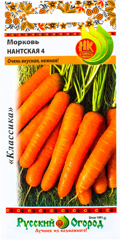 Семена Русский Огород Морковь Нантская 4, 2г — фото 1